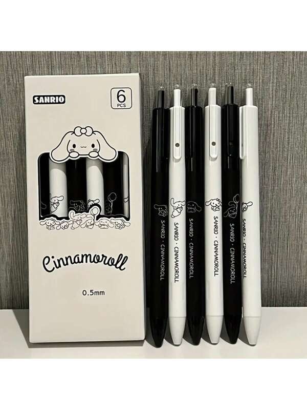 4pcs/6pcs Gel Pen Set ?C Cute Cartoon Design, Quick-Drying Ink, Smooth Writing, Durable Stationery For Students' Writing NeedsOffice, School, Drawing,Student,Markers,Stationery,Boys,Girls,School Supplies Multicolor