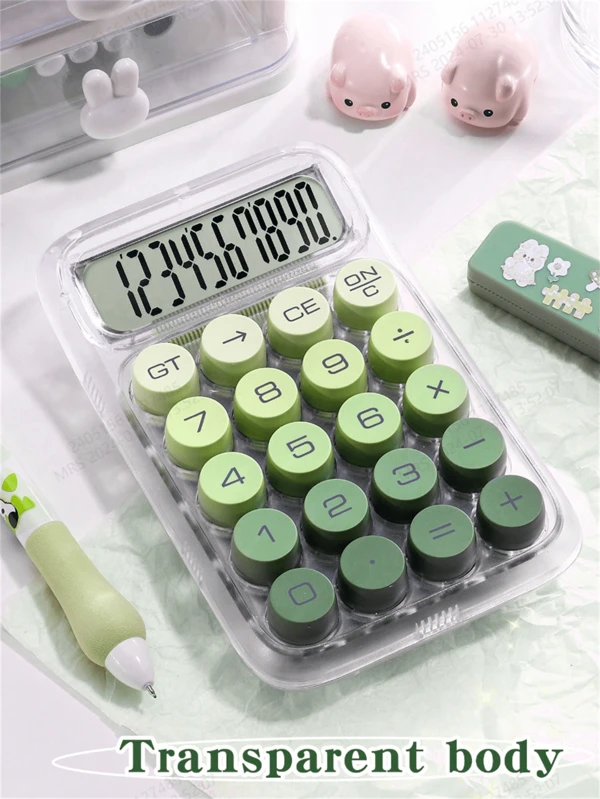 A Set Of Gradient Dopamine Calculators Circular Mechanical Keyboards Computer Advanced Colors High Aesthetics Student Office Goddess Style Green