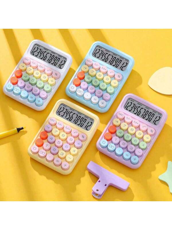 1pc Purple Mini Candy Series Calculator, There Are Two Styles For You To Choose From, Computer Without Battery Cute And Delicate Office Supplies For Girls,Very Suitable For Exam Financial Accounting Calculations Lilac Purple