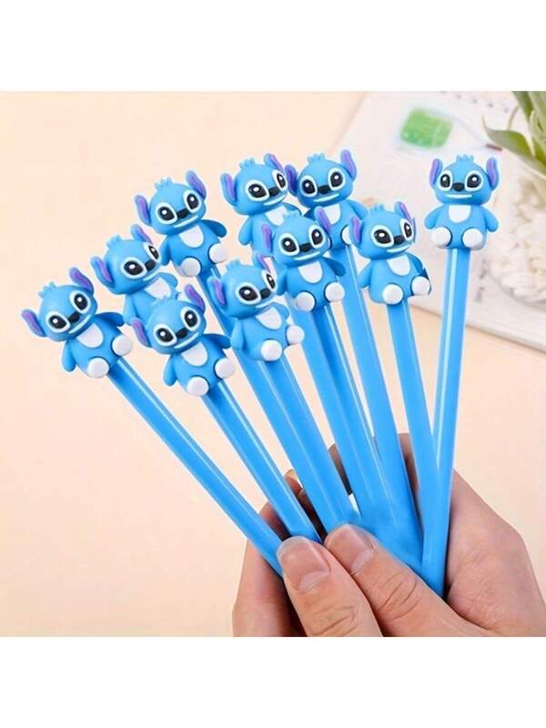 2/10pcs Stitch Retractable Ballpoint Pens, Neutral Pens, Student Office Supplies Multicolor